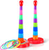 Sumind 2 Sets 18" Colorful Plastic Sport Ring Toss Game Set for