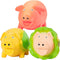 Squeaky Pig Dog Toys 3 Pack - Grunting Veggie Pig Toy for Small Medium Large Dogs, Durable Rubber Chew Toys