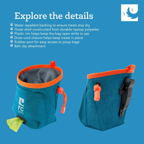 RC Pet Products Versatile, Convenient, Compact Essential Treat Bag | Multi-Stripes