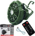 7800mAh AYAMAYA Rechargeable Camping Tent Fan with LED Light, Remote Control, Portable Camping Lantern Fan USB Desk