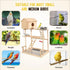 3 HiCaptain Large Bird Playground, Layers Cockatiel Playground, Pet Parrot Playstand Gym Wooden Playpen Birds Play