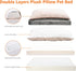 Amazon Basics Plush Orthopedic Pillow Dog Bed, Large, Removable Cover, Grey, 36"L x 27"W x 8"H