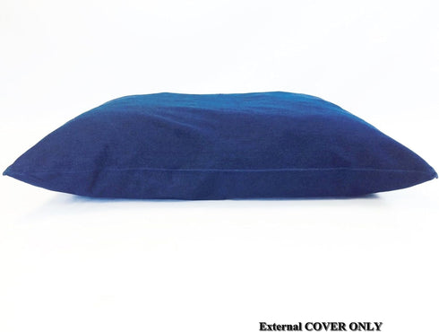 36"x29" Medium Size Removable Zippered Heavy Duty Blue Denim Cover Case for Small to Medium Dogs (External Cover Only)