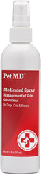 Pet MD Topical Spray for Dogs, Cats, and Horses with Essential Fatty Acids, Aloe and Vitamin E - 8 oz