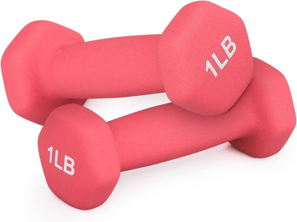 MADOG Dumbbell Set, Anti-Slip Neoprene Coated Hexagon Hand Weights for Strength Training Home Gym