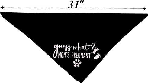 PICKUPIK Guess What? My Mom is Pregnant, Pregnancy Announcement Dog Bandana Large