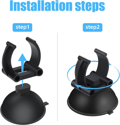 AQUANEAT 12 Pack Black Aquarium Suction Cup Clips, for Heater, Tubing Hose, Plant, Decoration (Middle 1").