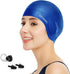 Swimming Cap, Silicone Swim Cap for Women and Men, Durable Non-Slip Waterproof for Long Hair, Protect Ears