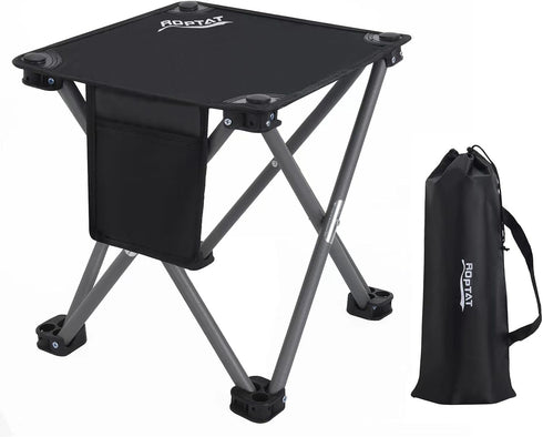 Roptat Camping Stool,Portable Folding Compact Lightweight Stool Seat for Camping Fishing Hiking Gardening