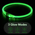 LED Light Up Dog Collar, USB Rechargeable TPU Glow Safety Collar for Large Medium Small Dogs (Green)