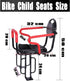 Wing Enterprises 50Kg Child Bicycle Seat Rear Mounted, Metal Bike Seat Back Mount Safety Baby Carrier Seat with Cushion