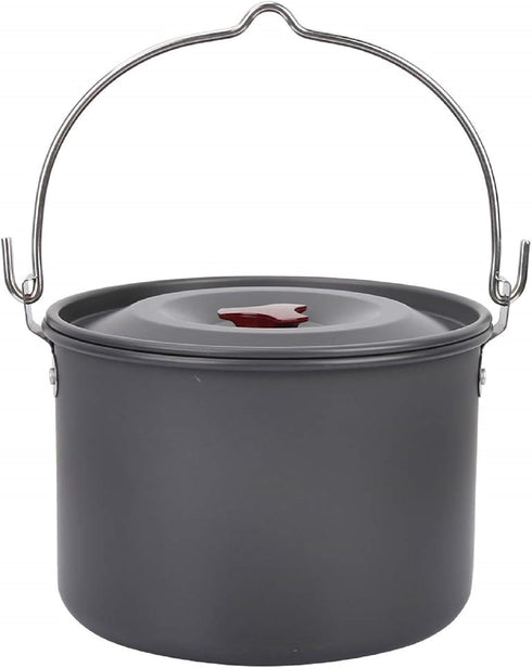 Portable Lightweight Camping Pot Set for Outdoor Cooking, Hanging Camping Pot for Hiking Adventure