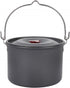 Portable Lightweight Camping Pot Set for Outdoor Cooking, Hanging Camping Pot for Hiking Adventure