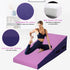 Folding Incline Gymnastics Mat for Tumbling, Folding Tumbling Mats Cheese Wedge Incline Mat with Non-Slip PU Leather