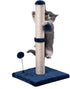 Cat Scratching Post Premium Basics, 22 in Sisal Scratch Posts with Hanging Ball for Kittens or Smaller Cats (Navy)