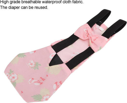 Adjustable Reusable Poultry Diapers with Bow Tie for Chickens and Ducks
