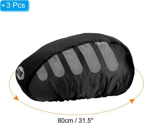 PATIKIL Cycling Bicycle Helmet Cover Motorcycle Helmet Rain Covers Ride Gear Helmet Cover with Reflective Strip for Road Cycling