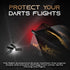 IgnatGames Dart Flights and Accessories - 18/30 GlideXPro 130 Micron Flights with 6 Flight Protectors