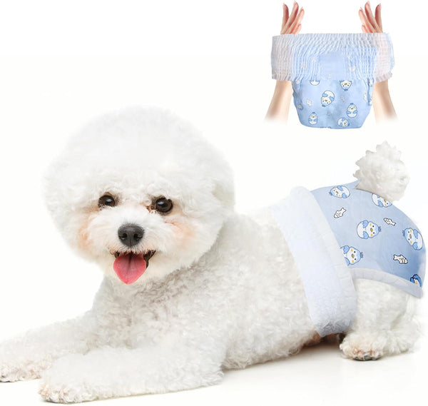 Mosamart Disposable Dog Diapers Count Absorbent Soft Puppy Doggie Diapers for Female Dogs
