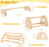 BreezeHug 3 Set Pcs Chicken Roosting Bar Wooden Chick Perch Prevent Rotation Design with Mirror Long Strip Large