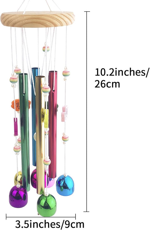 FlidRunest Bird Chewing Toys with Colorful Bells, Conure Wind Chimes Chew Toy with Colorful Stick, Bird Parrot Cage