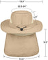 IYEBRAO 2 Pack Men's UV Protection Sun Hat, Foldable Mesh Boonie Cap with Neck Flap for Fishing and Hiking