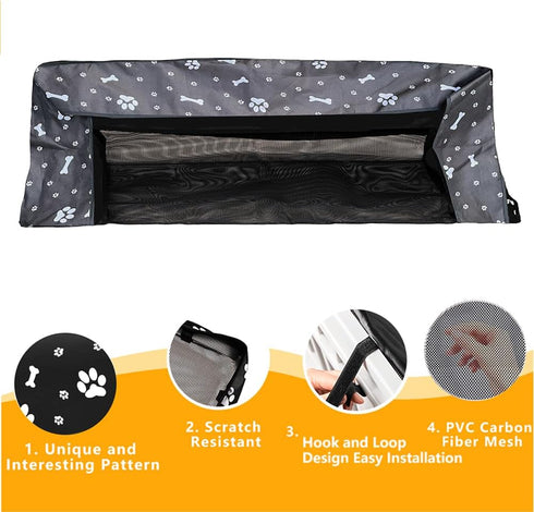 Dog Playpen Mesh Top Cover for 36" Inch Pet Playpen with 4 Panels, Ideal for Indoor/Outdoor Use (Black)