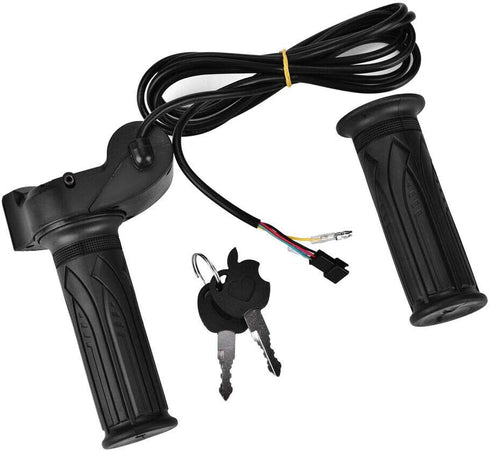 Waterproof Electric Bike Grip, 1 Pair Throttle Handlebar Grip with LED Display for Electric Cars, Bikes, Scooters