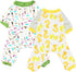 2-Pack Pet Clothes Puppy Cute Pajamas - Cotton Rompers for Dogs, Cats Jumpsuits, Duck & Fish, Small