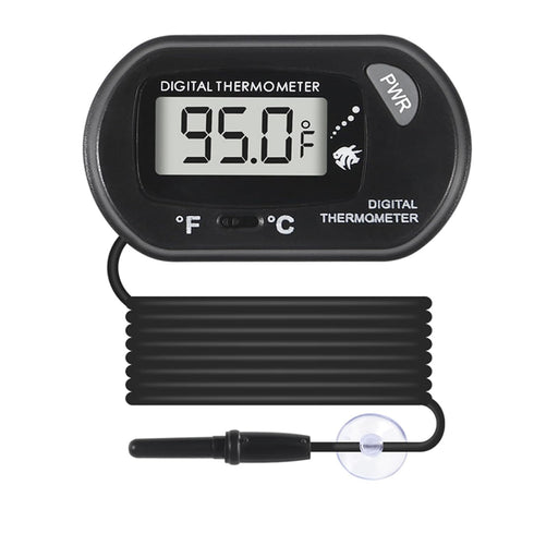 Shutao Digital Aquarium Thermometer with LCD Display - Water-Resistant Sensor Probe and Suction