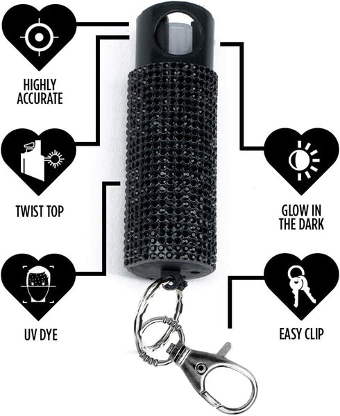 Red Hot Pepper Spray Keychain for Women, Quick Access and Powerful Pressure, 16 Foot Range by Guard Dog Security