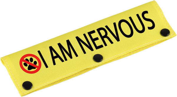 Funny Dog Leash Sleeve, I am Nervous Dog Leash Wrap Sleeve, Pet Birthday Gift (I AM NERVOUS-YE)
