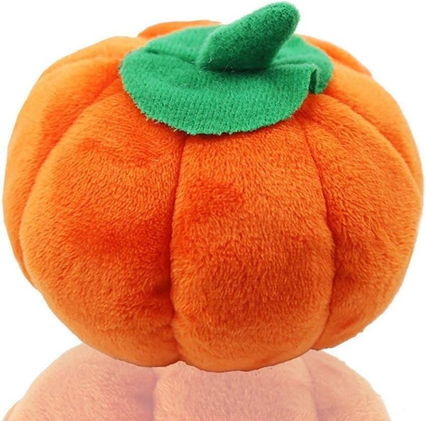 Funny Pumpkin Chew Toys, Orange Pet Toy, Plush Dog Cat Toy, Squeak Pet Supplies