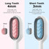 4 in 1 Pet Hair Removal Comb with Gravity Water Tank, Cat Dog Massage Brush Self Cleaning Grooming Wet Comb for Shedding Fur (Long Hair, 2PCS)