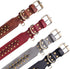 Spiked Dog Collar - Soft PU Leather Mushrooms Rivet Spike Studded Adjustable Collar for Puppies (M, Grey1)
