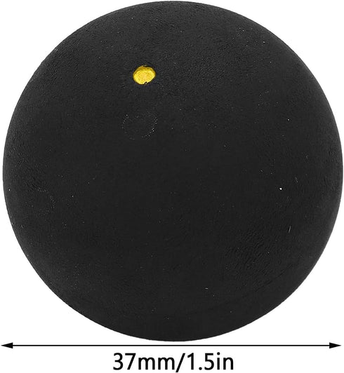 Single Dot Squash Ball, 37mm Beginner Rubber Squash Racket Ball for Competition Training