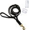 6 Foot Double Handle Leather Dog Leash, Heavy Duty Braided Lead for Small Medium Large Dogs with Traffic Handle