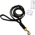6 Foot Double Handle Leather Dog Leash, Heavy Duty Braided Lead for Small Medium Large Dogs with Traffic Handle