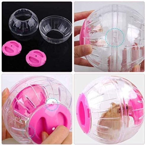 Mini Cute Dwarf Hamster Running Ball, 4.72 Inches Crystal Ball for Hamsters, Silent Exercise Wheel for Hamsters Less