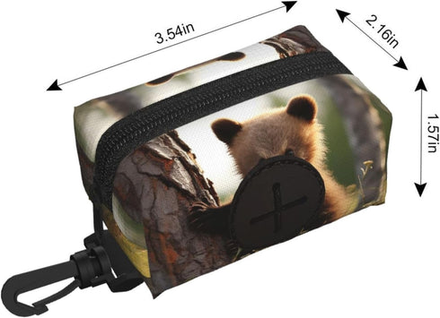 DDTKLSNV Dog Poop Bag Holder For Leash, Lightweight Dispenser For Pet Waste Bags Cute Baby Bear Puppy Potty Carrier