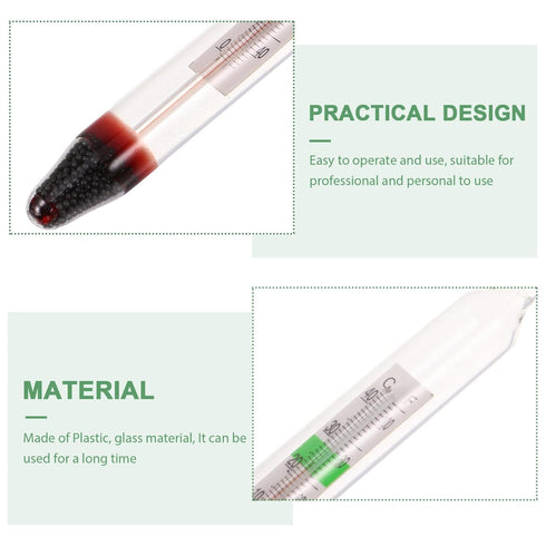 Toddmomy High Precision Hydrometer, Salt and Brine Glass Hydrometer for Pool and Aquarium Water