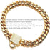 Gold Dog Chain Collar, 10mm Wide Cuban Link Puppy Collar with CZ Diamond Lock for Medium Dogs (14inch)