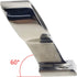 keehui Pair Heavy Duty 316SS 60° Marine Boat Stanchion Hand Rail Fitting LEFT-FRONT for 7/8" Tube