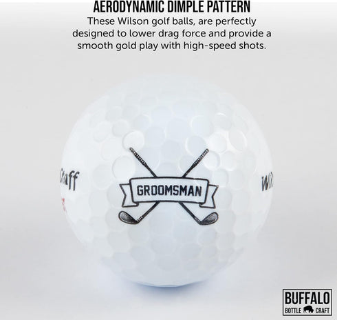 Wilson Sleeve of 3 Personalized Golf Balls for Men, Custom Design Groomsmen Gift, Father of The Bride