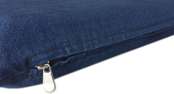 DIY Heavy Duty Blue Denim Jean Pet Dog Pillow Cover + Waterproof Resistant Case Set for Small Medium Dog