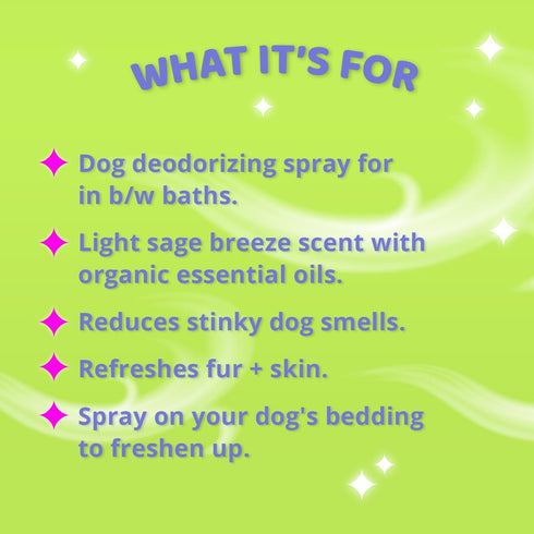Dirty Dog Beauty Club Humpday Spray for Dogs & Puppies, Odor Eliminating Mist with Organic Essential Oils - 100 ml