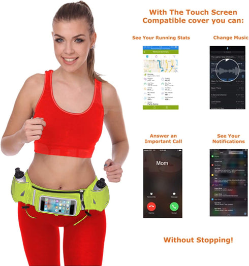 Winners' Running Fuel Belt - No.1 Hydration Belt with 2 BPA Free Water Bottles and Accessories