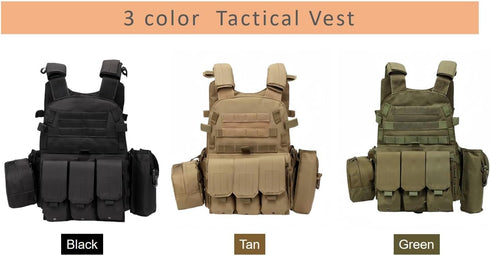 Tactical Vest Survival Vest, Adjustable Outdoor Safety Protection Hunting Vest for Tactical Cosplay