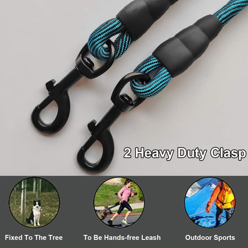 BTINESFUL Tie-Out Check Cord Long Rope Dog Leash, 8ft 12ft 20ft 30ft 50ft for Large Medium Small Dogs