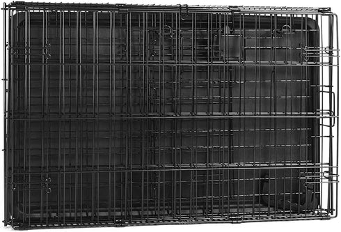 Amazon Basics Durable Foldable Metal Wire Dog Crate with Tray, Single Door, Easy Assembly, 30 x 19 x 21 Inches